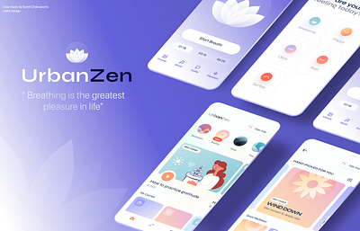UrbanZen-Case study app branding clean design gif illustration ios iphone ui ux
