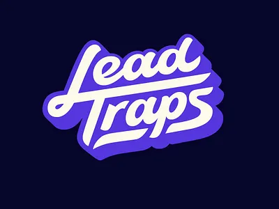 Lead Traps authentic bold branding calligraphy custom design flow identity innovation lettering logo logotype marketing modern premium script smart standout type unique