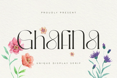 Ghafina Unique Display Serif design display display font display modern font display serif display typeface graphic design luxury magazine font minimalist font modern font serif serif font serif typeface type design typeface typography unique font