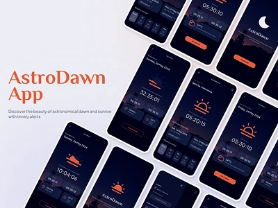 Mobile UI Design - AstroDawn App astronomy mobile design ui ui design