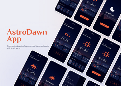Mobile UI Design - AstroDawn App astronomy mobile design ui ui design