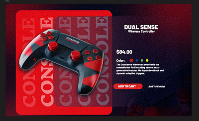 GAMING CONSOLE MOCKUP WITH RED AND BLACK BACKGROUND (+NOISE) figma magic gaming