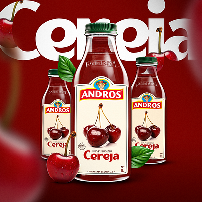 Concept - Andros Cereja 3d andros blender branding cherry cherry juice concept art concept flavor fruit graphic design juice label design photography render rendering