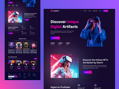 NFT Landing Page Design Concept blockgems – nft landing page karaku nft website concept meme coin nft landing page mintnft landing page nft nft platform landing page nft website ui design web design