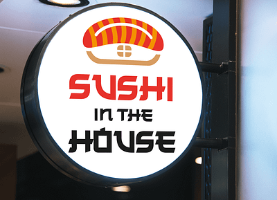 (LOGO) Sushi in the House branding design graphic design logo mock up photoshop