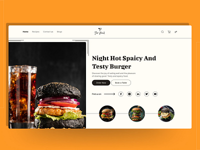 Burger Website Hero Section Design burgerweb burgerwebsite ecommercewebsite figmadesign herosection inspiration landingpage uiuxdesign webhero websitedesign