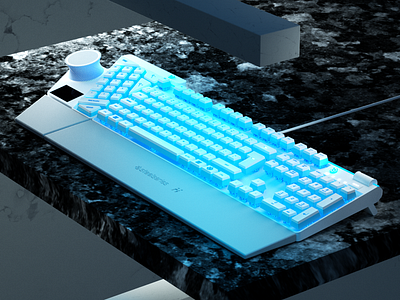 Fan-made Concept Steelseries x fcdhugo keyboard ⌨️🖥️ 3d 3d artists blender branding concept design keyboard photography product product concept render rendering steelseries ui ux