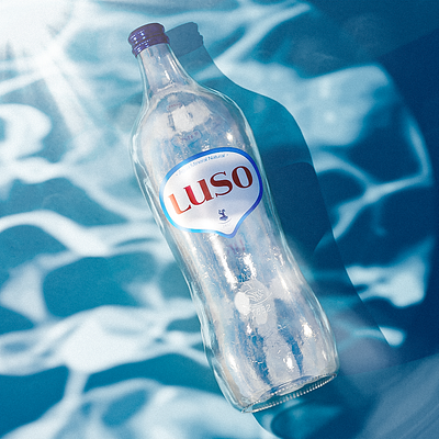 Fan-made Luso bottle 💧 3d blender graphic design hydration label design lighting photography product illustration product showcase render rendering water