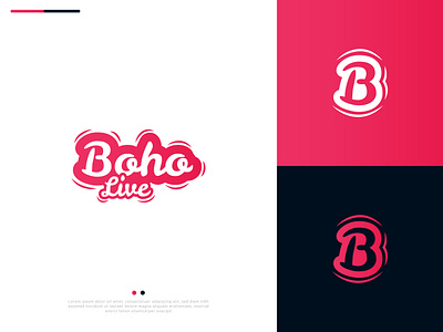Boho Live Logo Design abstract logo design adobe illustrator adobe photoshop branding dribble logo design graphic design logo professional logo