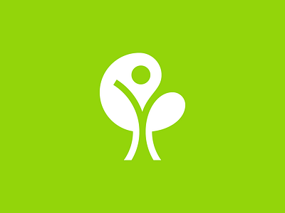 PV branding creative graphic design green health logo mark minimal people symbol tree wellness
