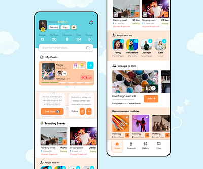 HobbyPAL - Meet your Hobby buddy design mobile ui uiux uiux design user experience user interface user research ux