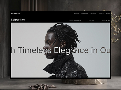 Product Page / Bernard Braum animation black clean clothing design figma layout minimalist typography ui ui design uiux ux ux design uxui web web design