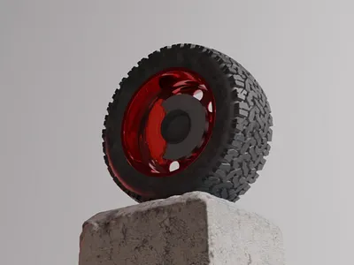 3D Car Tire 3d animation architect blender blender3d branding