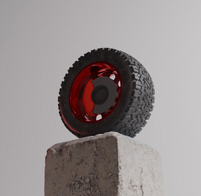 3D Car Tire 3d animation architect blender blender3d branding