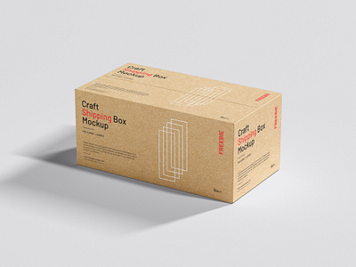 Free Shipping Box Mockup packaging