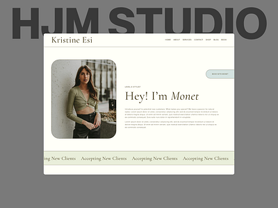 Kristine Esi Squarespace Template / Stylist Bio design responsive design squarespace template design ui ux