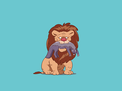 Attitoons Character animated character animated sticker animation character character design illustrated character illustration lion motion character motion design sticker