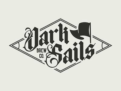 Dark Sails Brew Co. beer branding brew brewing craft beer design flag graphic design identity illustration logo mark pirate sail