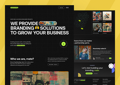 Branding Agency Website UI UX