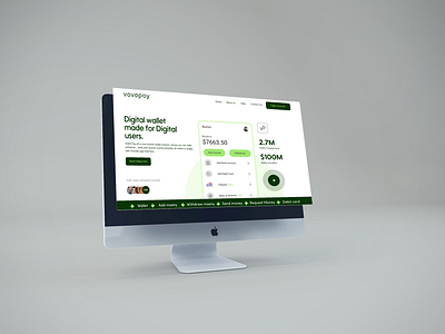 Fintech Website Landing page design. fintech landing page design