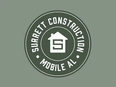 Surrett Construction Logo brand branding design graphic graphic design icon illustration illustrator logo typography vector
