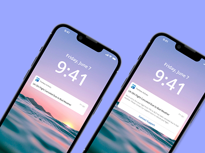 Notification UI airplane app notification challenge design mobile notification prompt scenario screen notification trending ui ui design user experience user interface ux ux writing weather