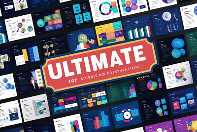 SlideKit Pro: Ultimate 167 Slides branding design graphic design illustration typography vector
