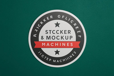 Sticker Mockup Machine branding design graphic design illustration logo typography