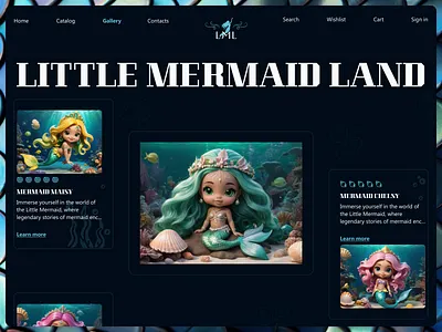 Hero section for LML gallery design gallery page landing page site ui uiux web design website