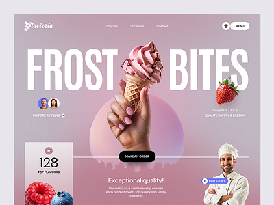 Vibrant Food Brand Landing Page Design