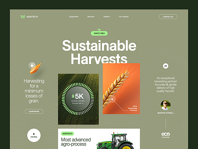 Landing Page for Agriculture Company ui