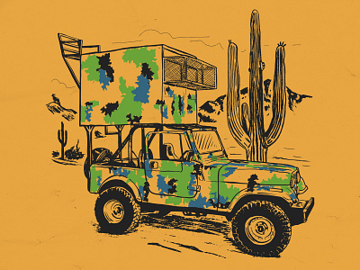 CANIS Desert Operator Shirt apparel arkansas branding cactus desert design hunting illustration jeep logo t shirt texture typography vintage