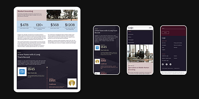 Creating a responsive website for an alternatives investor ui ux