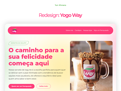 Redesign Yogo Way | Ice Cream Website design figma framer ice cream landing page ui ui design uiux webdesign website