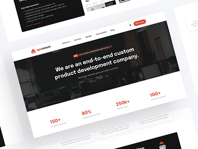Outsourcing Company Landing Page design icon design ui ux design