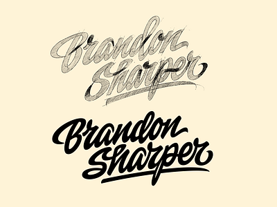 Brandon Sharper – wordmark for a business consultant branding calligraphy design lettering logotype sketch typography wordmark