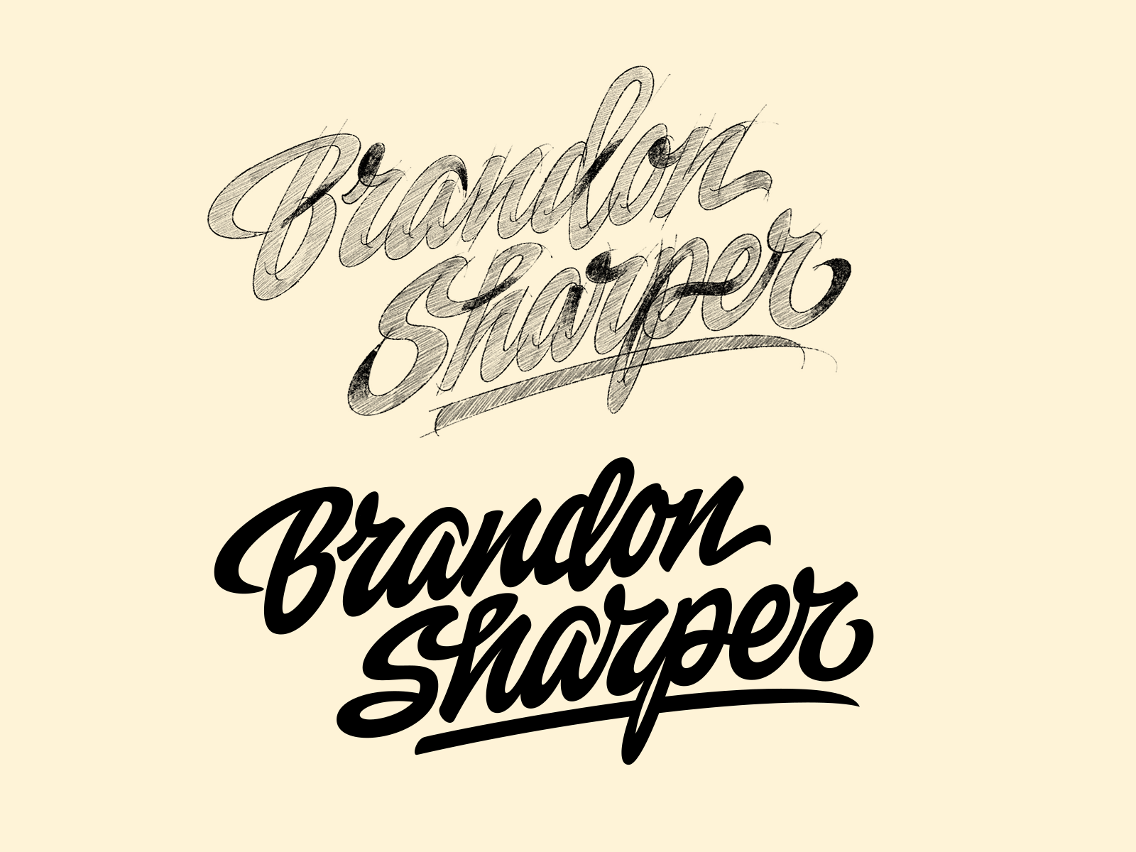Example of Hand Lettered Personal Wordmark