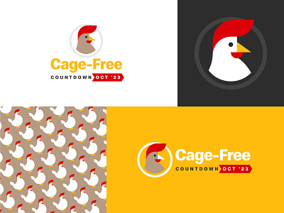 Cage-Free Mohawk branding chicken egg icon logo mohawk pattern protein