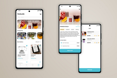 Tavalon - Shop Mobile App mobile ui product shop ui
