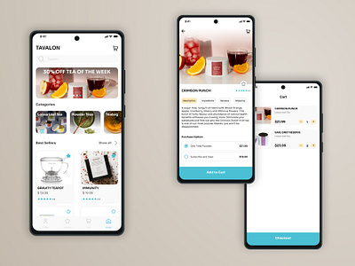 Tavalon - Shop Mobile App mobile ui product shop ui