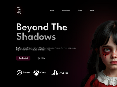 Beyond The Shadows - Website ui uiux ux webdesign website