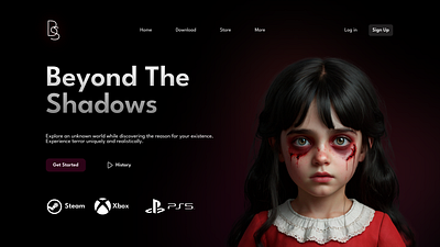 Beyond The Shadows - Website ui uiux ux webdesign website