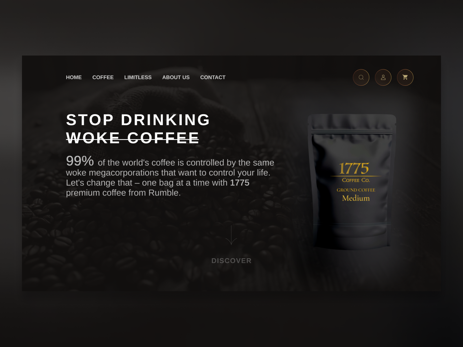 Coffee Shop 1775 Brand beans coffee hot mockup responsive smoke ui uidesign ux uxdesign webdesign