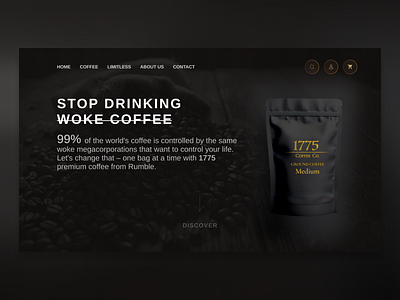 Coffee Shop 1775 Brand beans coffee hot mockup responsive smoke ui uidesign ux uxdesign webdesign