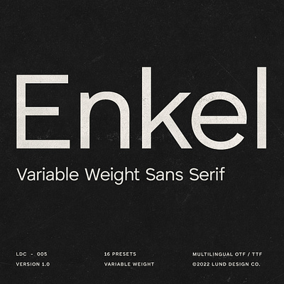 Enkel Sans branding design font geometric modern sans sans serif