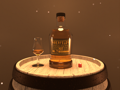 Aberfeldy 3D render ilustration branding design concept art graphic design illustration