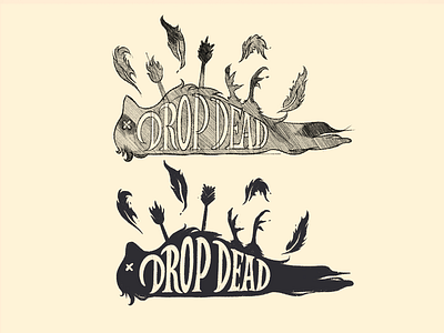 Dropdead – lettering + illustration print calligraphy design illustration lettering print sketch typography