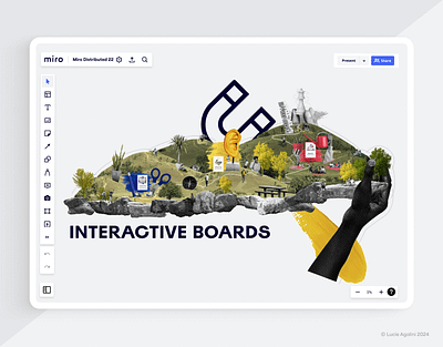 Miro Distributed 2022 - Interactive Activities abstract photography collaboration design event graphic design miro miro board miro board design miro board designer photo montage remote event ui virtual event visual design workshop