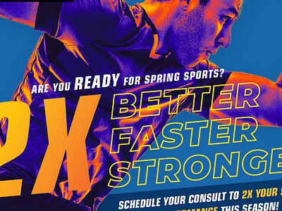 Better/Faster/Stronger Postcard digital art direct mail duotone gradient map graphic art medical marketing photoshop postcard print psychedelic sports sports performance