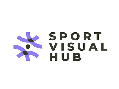 Sport Visual Hub brand branding dynamic hub logo logo design people purple sport violet